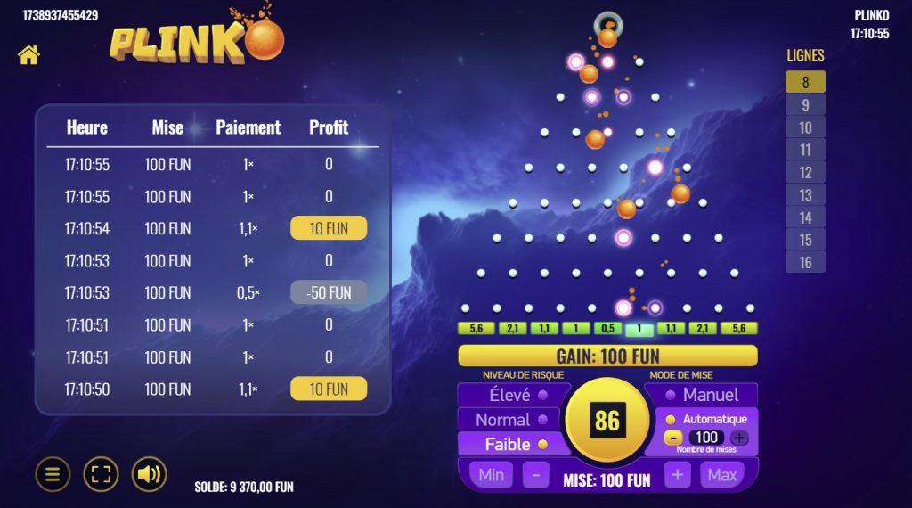 Plinko Casino: Jouer en ligne